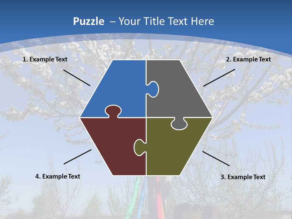 A Picture Of A Tree In The Middle Of A Field PowerPoint Template