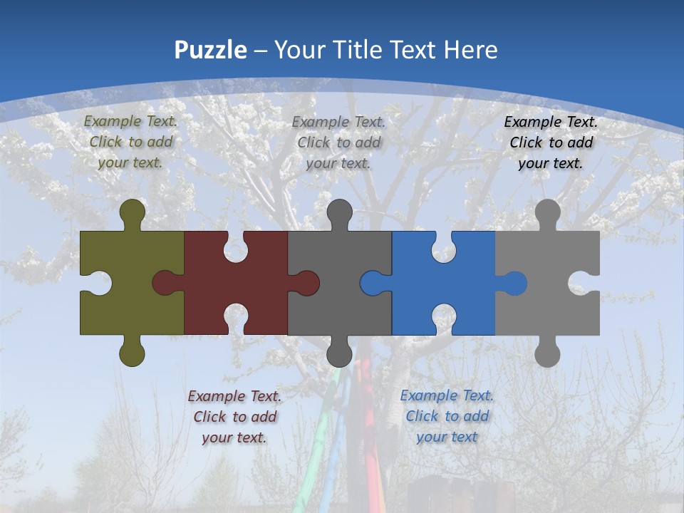 A Picture Of A Tree In The Middle Of A Field PowerPoint Template