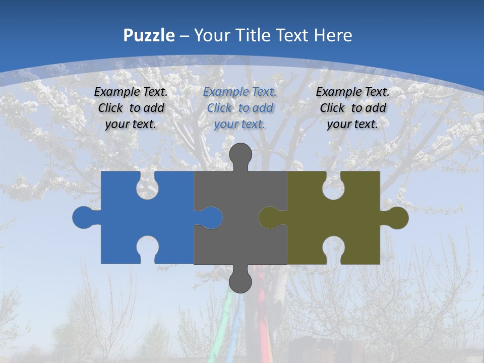 A Picture Of A Tree In The Middle Of A Field PowerPoint Template