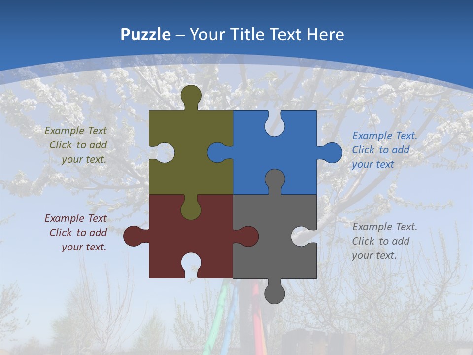 A Picture Of A Tree In The Middle Of A Field PowerPoint Template