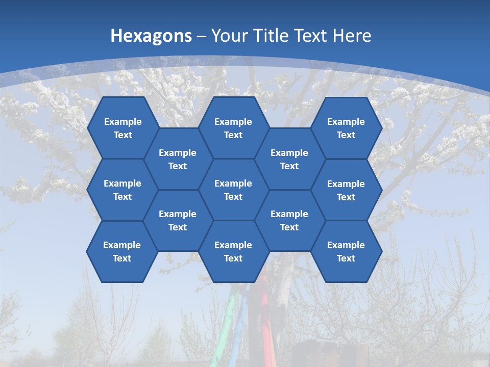 A Picture Of A Tree In The Middle Of A Field PowerPoint Template