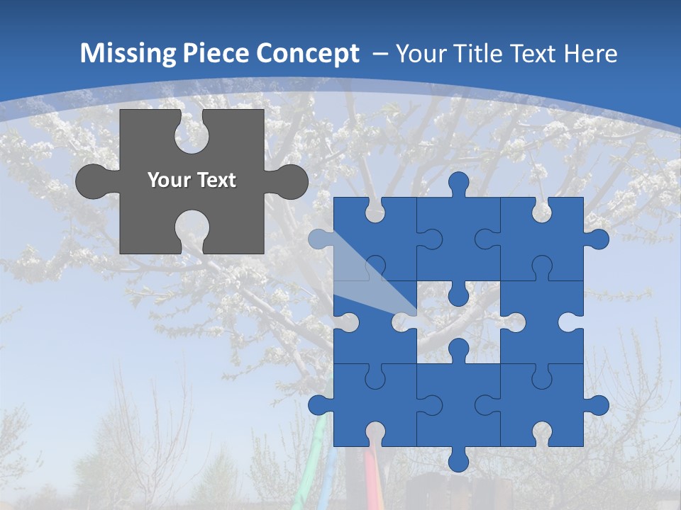 A Picture Of A Tree In The Middle Of A Field PowerPoint Template