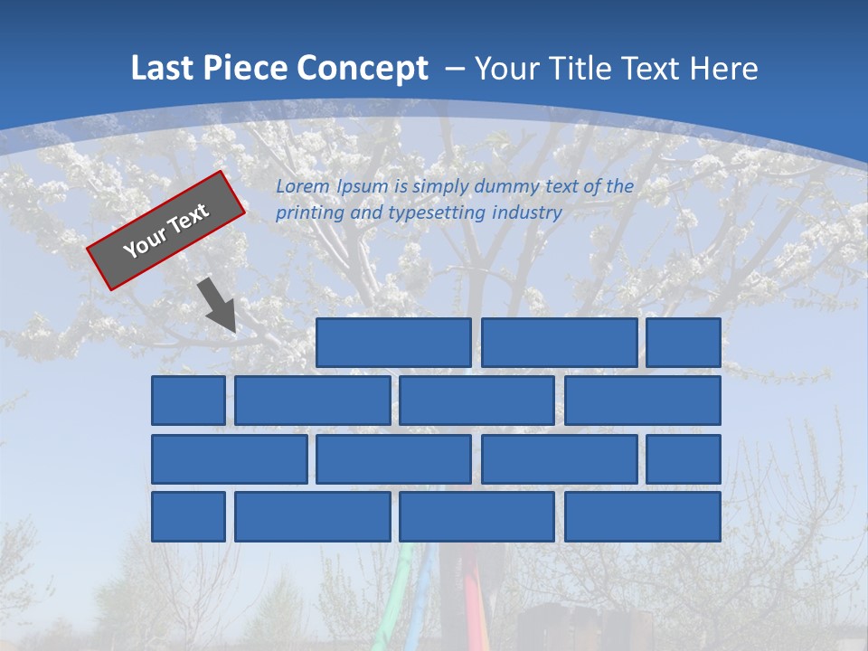 A Picture Of A Tree In The Middle Of A Field PowerPoint Template