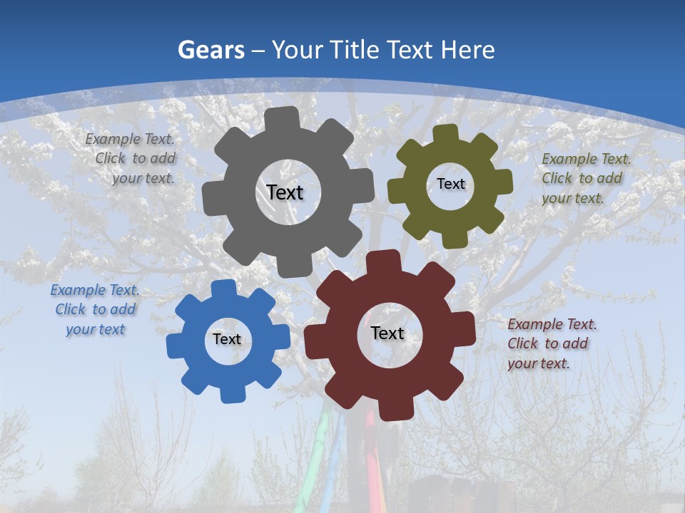 A Picture Of A Tree In The Middle Of A Field PowerPoint Template