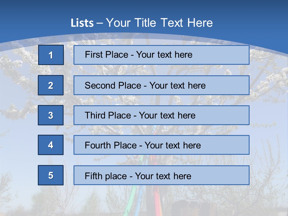 A Picture Of A Tree In The Middle Of A Field PowerPoint Template