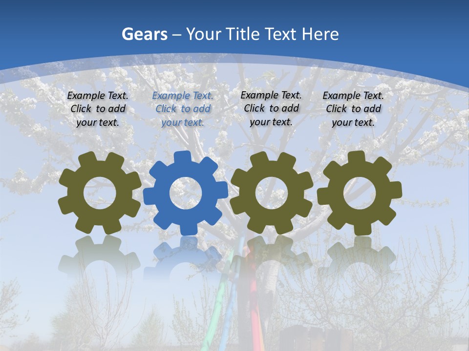 A Picture Of A Tree In The Middle Of A Field PowerPoint Template