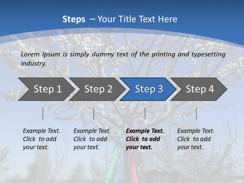 A Picture Of A Tree In The Middle Of A Field PowerPoint Template