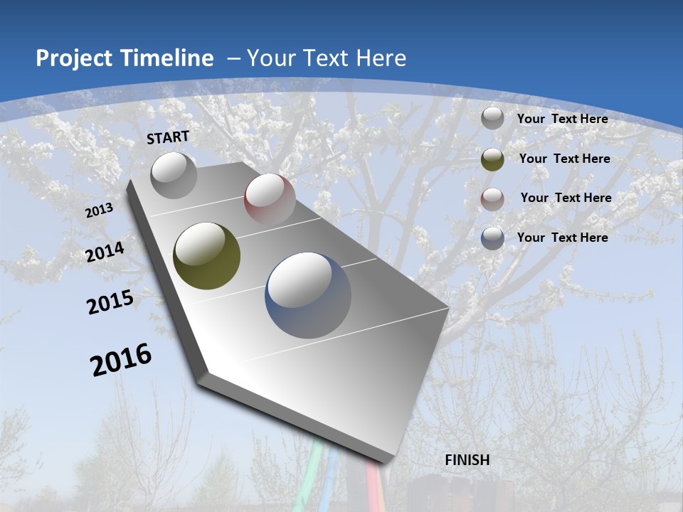 A Picture Of A Tree In The Middle Of A Field PowerPoint Template