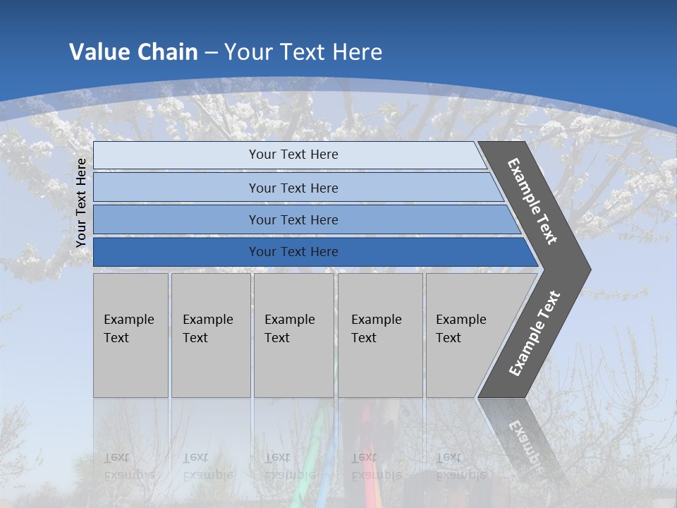 A Picture Of A Tree In The Middle Of A Field PowerPoint Template