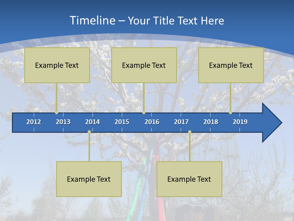 A Picture Of A Tree In The Middle Of A Field PowerPoint Template