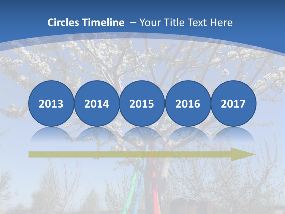 A Picture Of A Tree In The Middle Of A Field PowerPoint Template