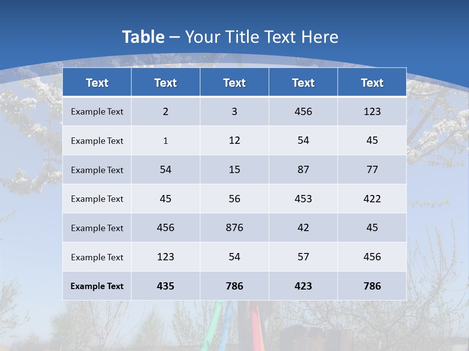 A Picture Of A Tree In The Middle Of A Field PowerPoint Template