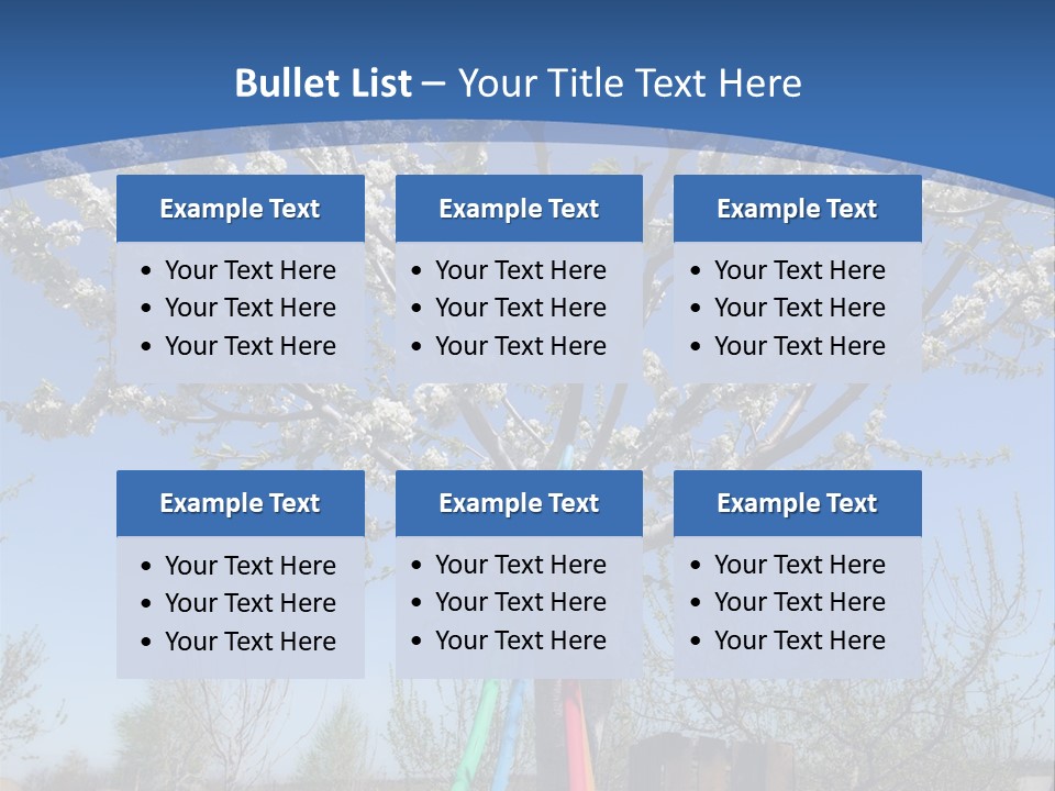 A Picture Of A Tree In The Middle Of A Field PowerPoint Template