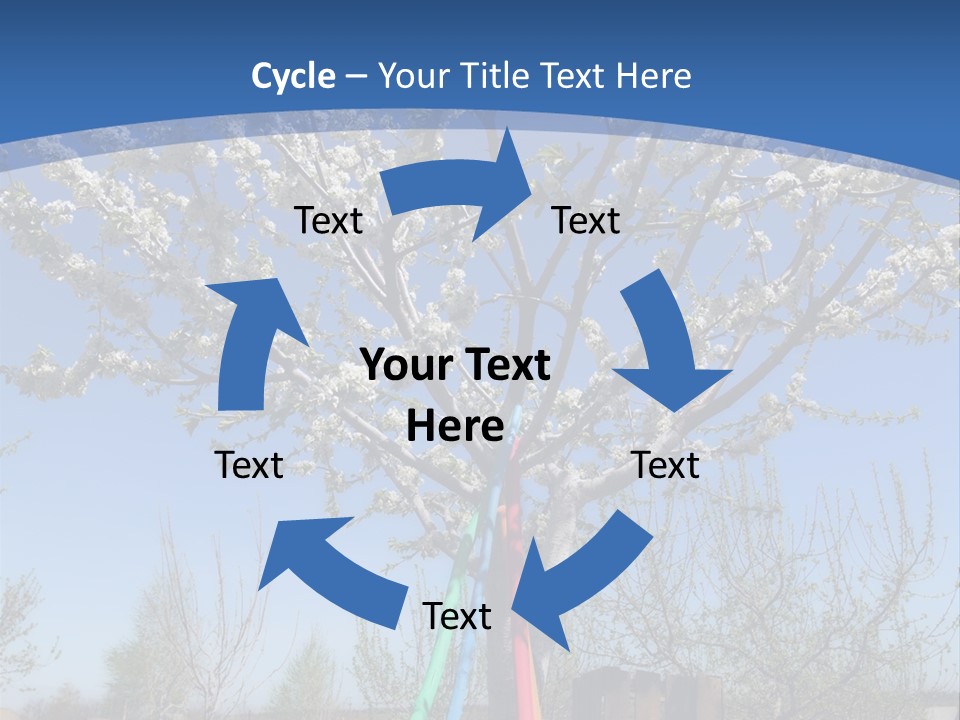 A Picture Of A Tree In The Middle Of A Field PowerPoint Template