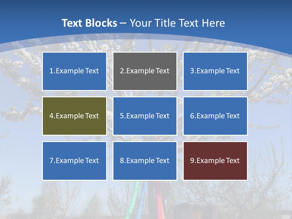 A Picture Of A Tree In The Middle Of A Field PowerPoint Template