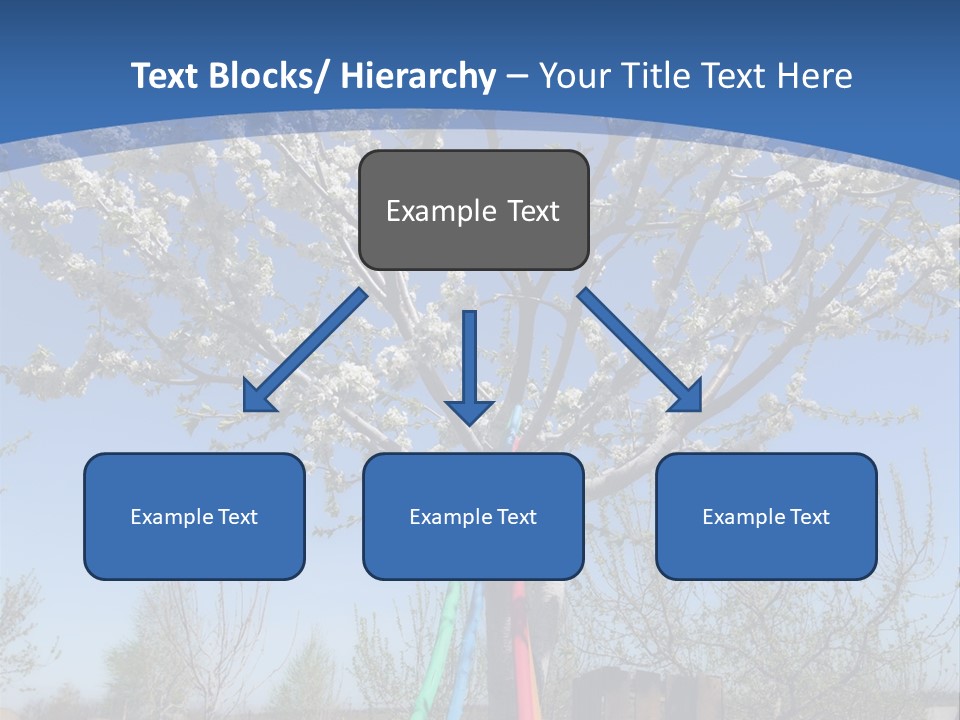 A Picture Of A Tree In The Middle Of A Field PowerPoint Template