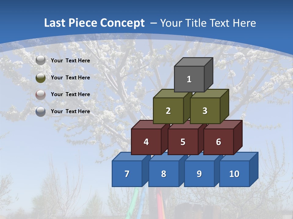A Picture Of A Tree In The Middle Of A Field PowerPoint Template