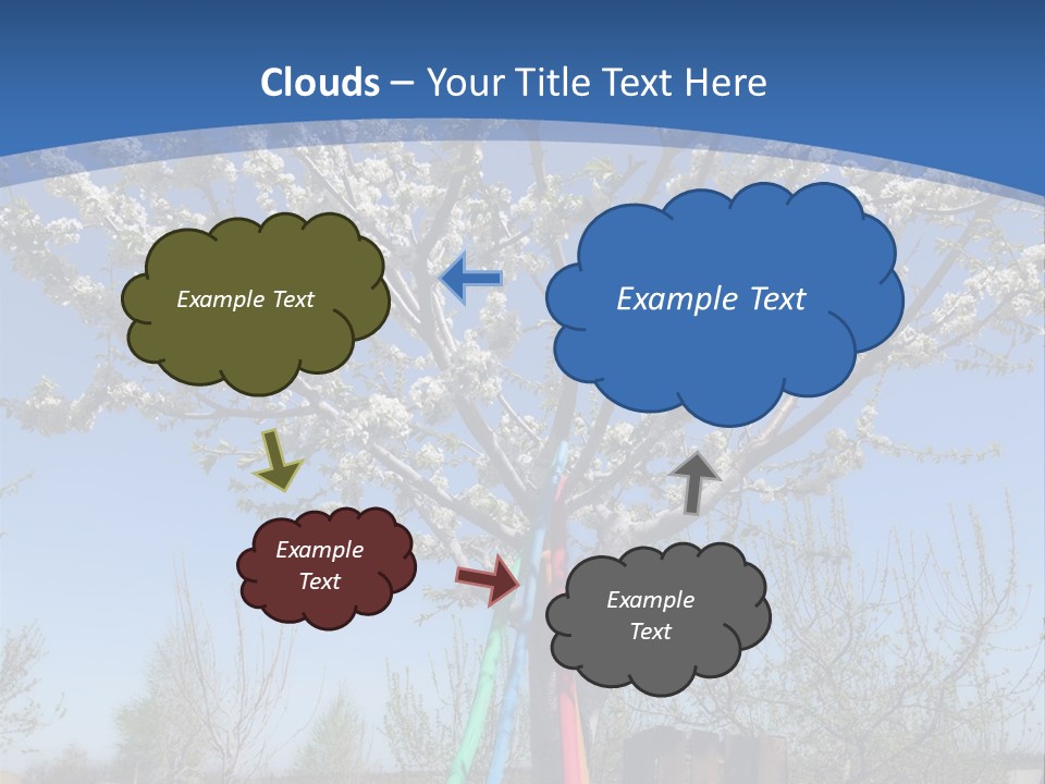 A Picture Of A Tree In The Middle Of A Field PowerPoint Template