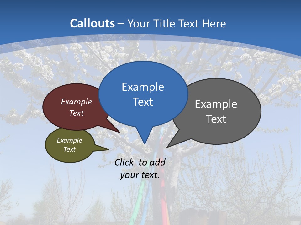 A Picture Of A Tree In The Middle Of A Field PowerPoint Template