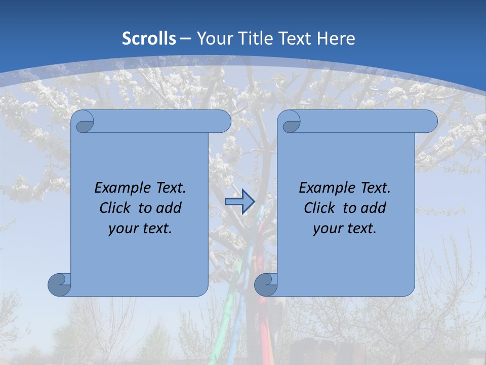 A Picture Of A Tree In The Middle Of A Field PowerPoint Template