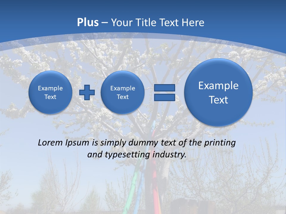 A Picture Of A Tree In The Middle Of A Field PowerPoint Template