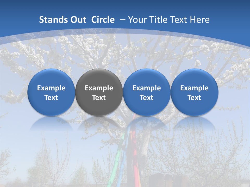 A Picture Of A Tree In The Middle Of A Field PowerPoint Template