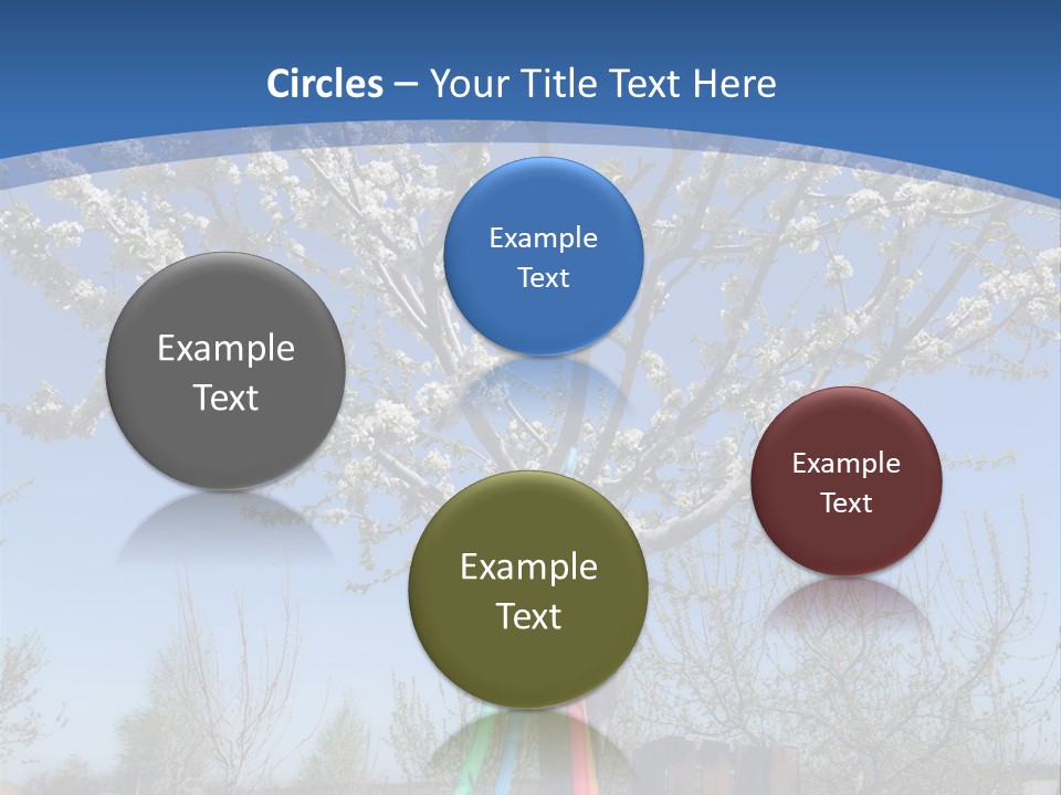 A Picture Of A Tree In The Middle Of A Field PowerPoint Template
