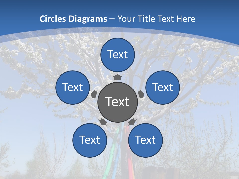 A Picture Of A Tree In The Middle Of A Field PowerPoint Template