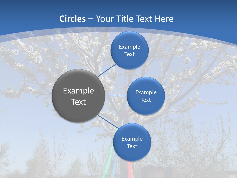 A Picture Of A Tree In The Middle Of A Field PowerPoint Template
