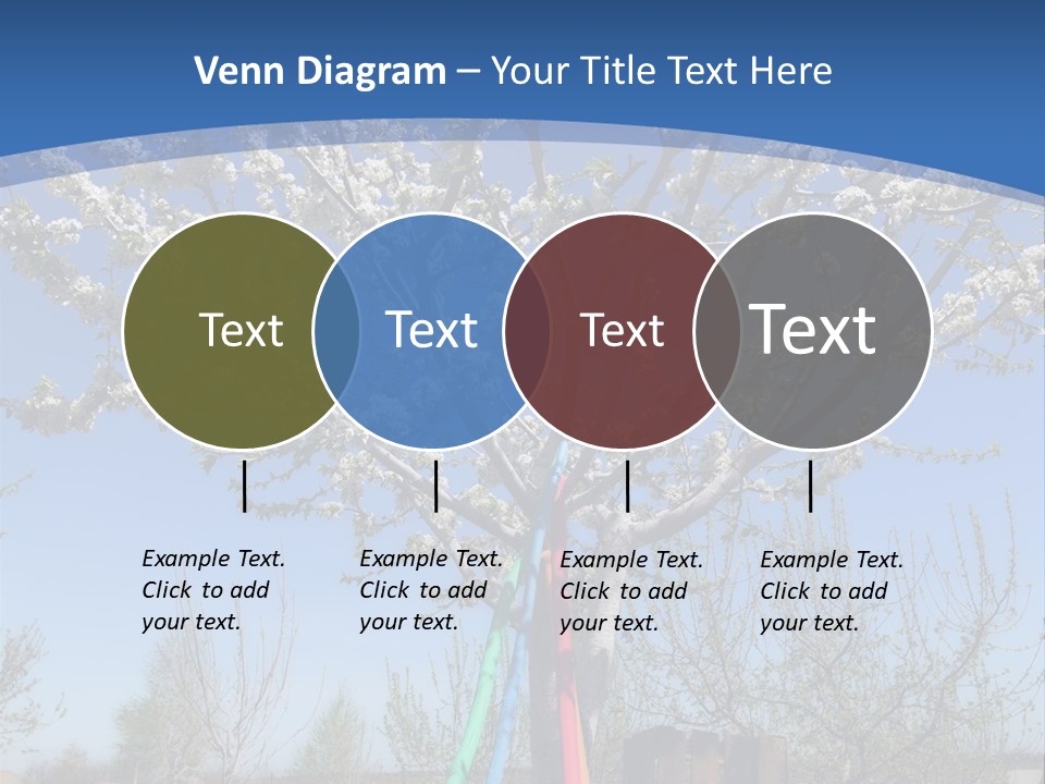 A Picture Of A Tree In The Middle Of A Field PowerPoint Template