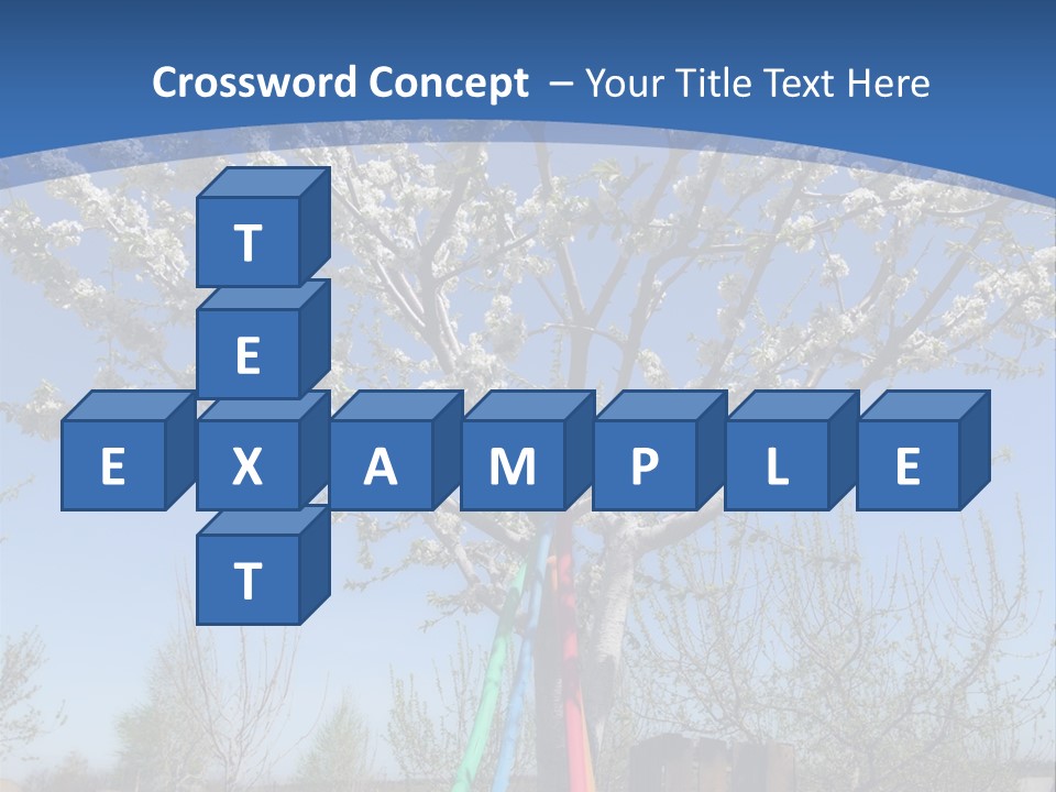 A Picture Of A Tree In The Middle Of A Field PowerPoint Template