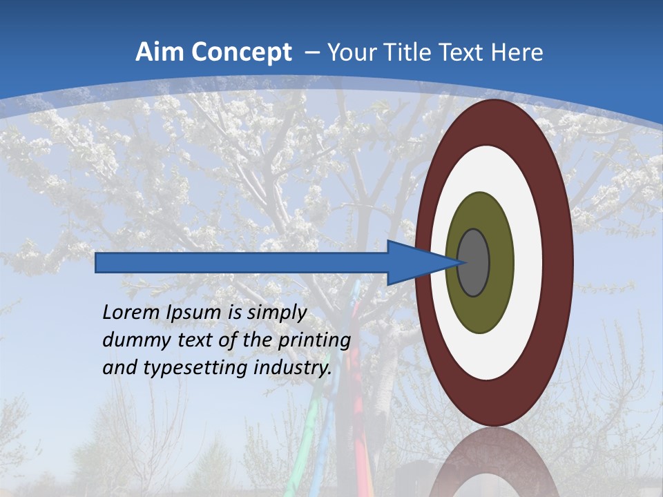 A Picture Of A Tree In The Middle Of A Field PowerPoint Template