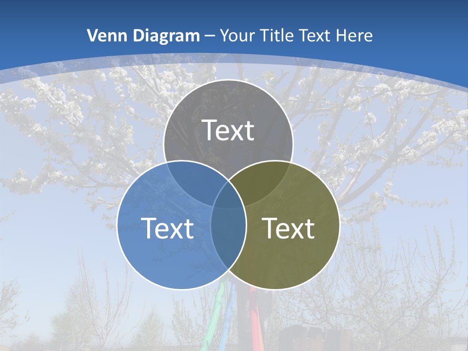 A Picture Of A Tree In The Middle Of A Field PowerPoint Template