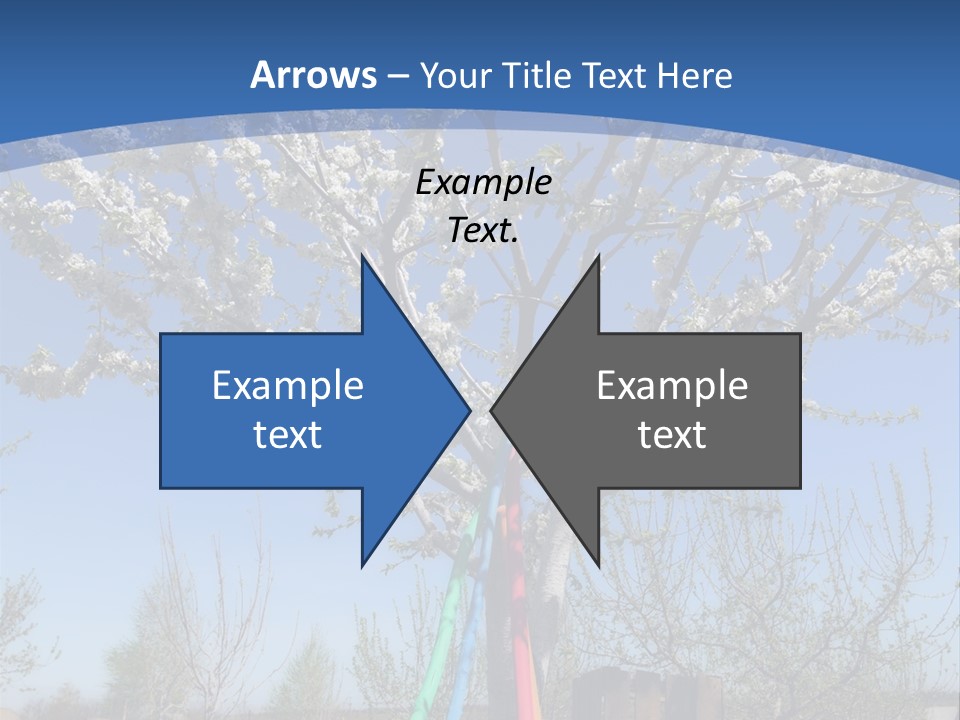 A Picture Of A Tree In The Middle Of A Field PowerPoint Template