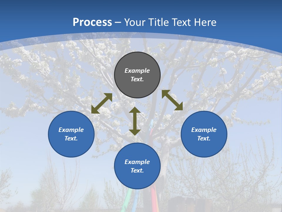 A Picture Of A Tree In The Middle Of A Field PowerPoint Template