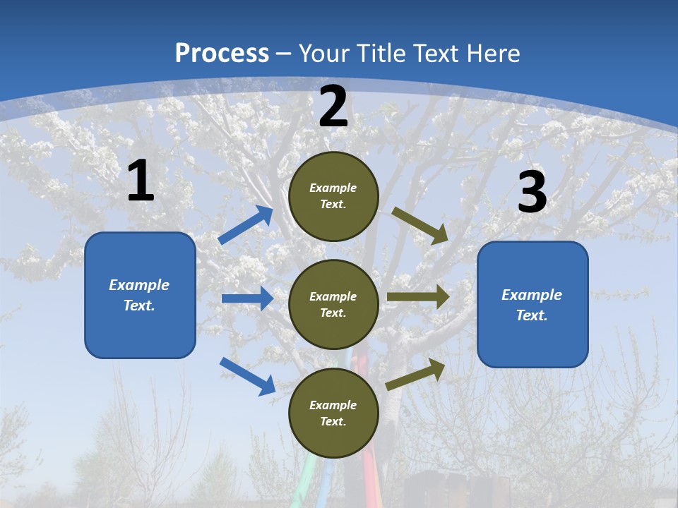 A Picture Of A Tree In The Middle Of A Field PowerPoint Template