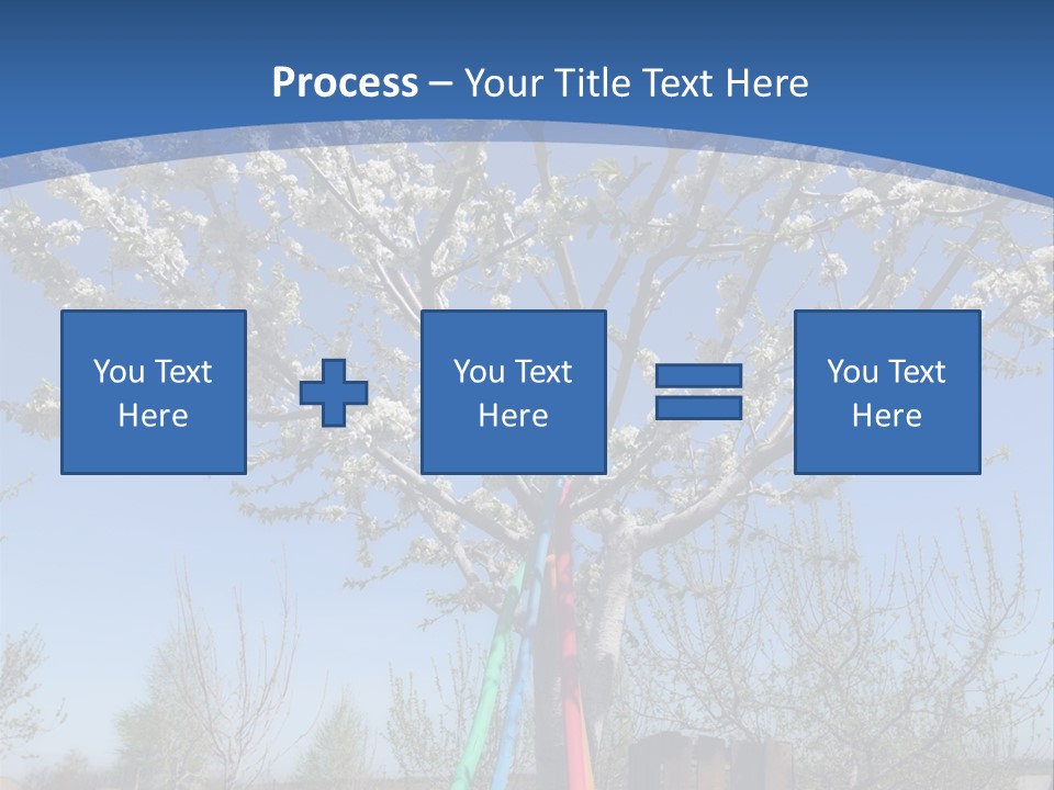 A Picture Of A Tree In The Middle Of A Field PowerPoint Template