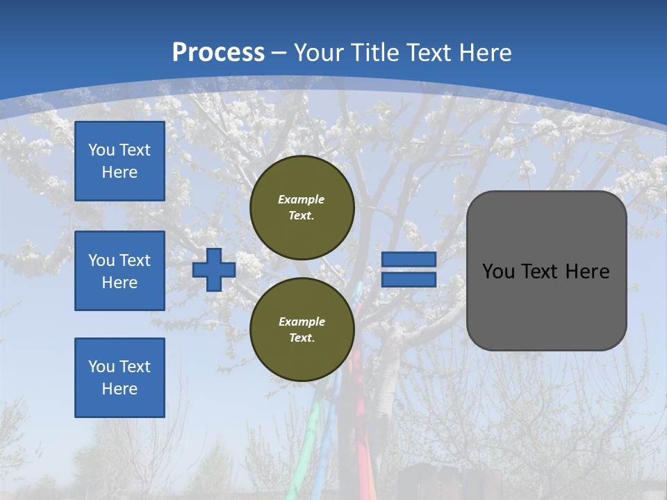 A Picture Of A Tree In The Middle Of A Field PowerPoint Template