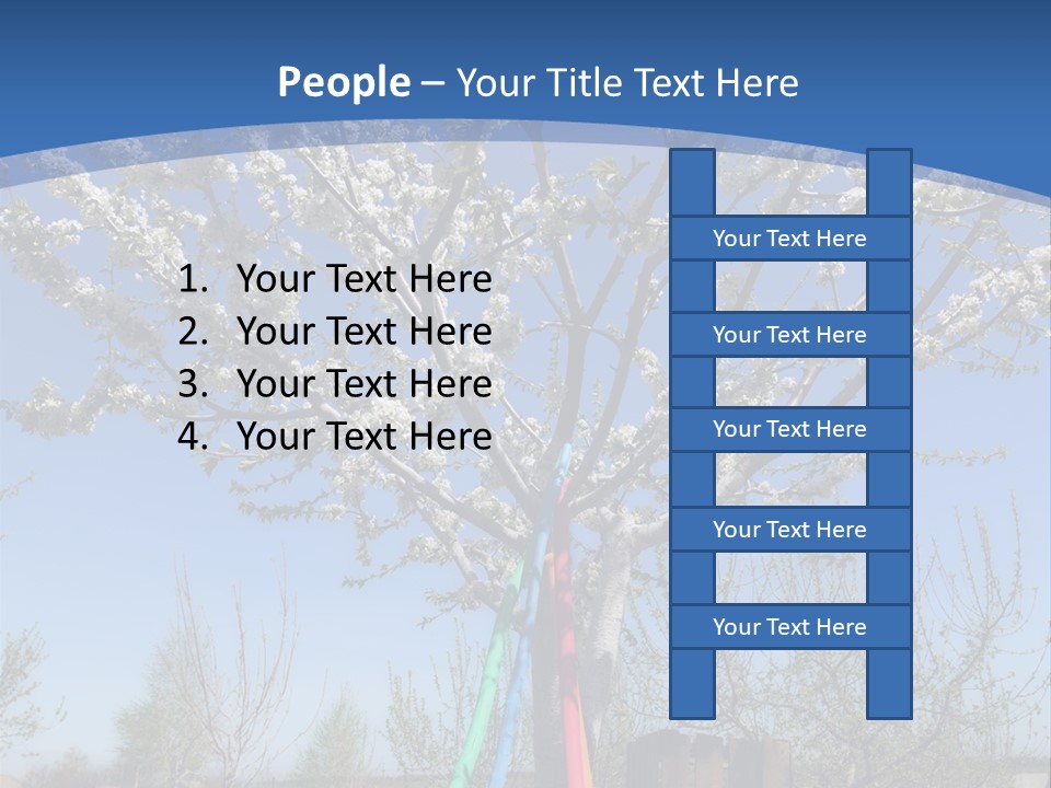 A Picture Of A Tree In The Middle Of A Field PowerPoint Template