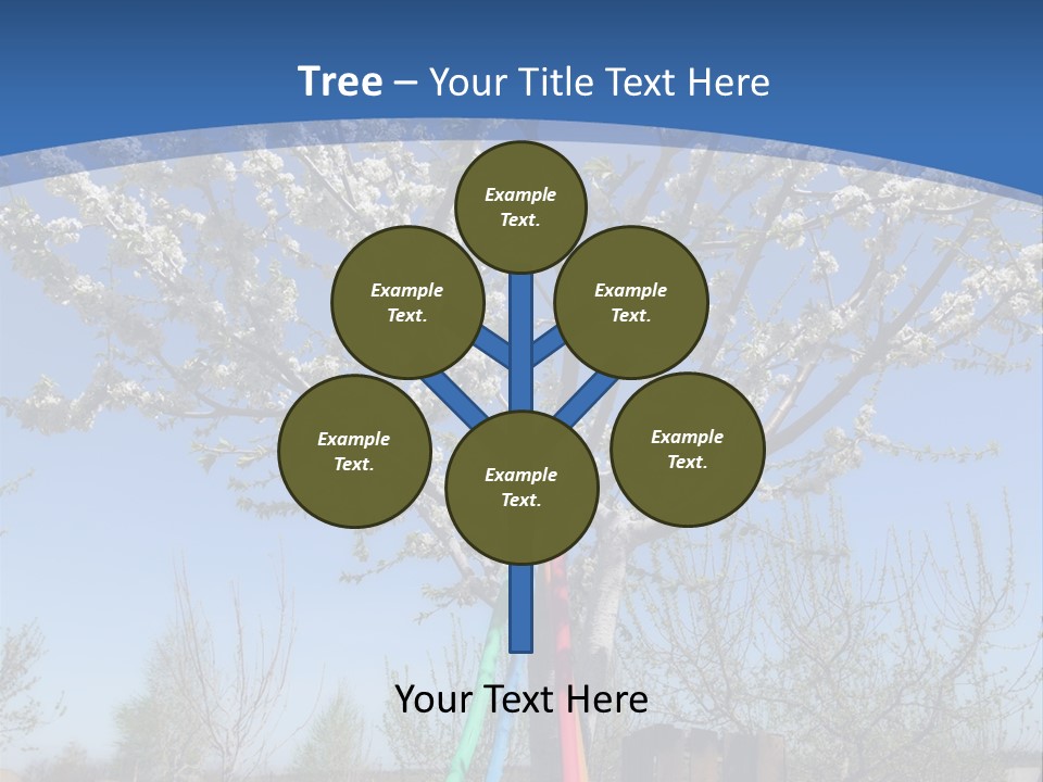 A Picture Of A Tree In The Middle Of A Field PowerPoint Template