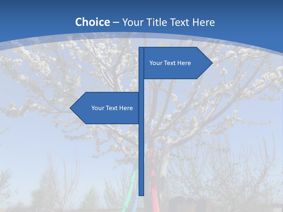 A Picture Of A Tree In The Middle Of A Field PowerPoint Template