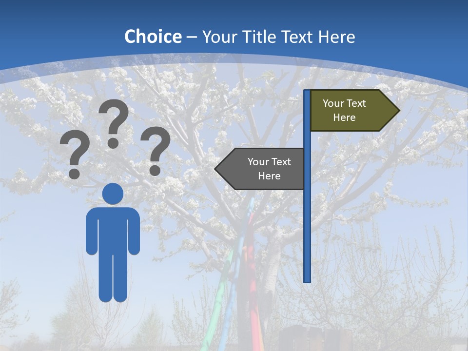 A Picture Of A Tree In The Middle Of A Field PowerPoint Template