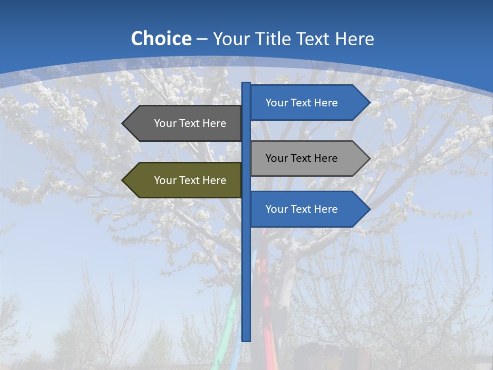 A Picture Of A Tree In The Middle Of A Field PowerPoint Template