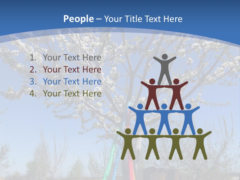 A Picture Of A Tree In The Middle Of A Field PowerPoint Template