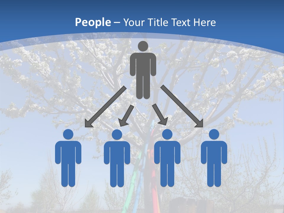 A Picture Of A Tree In The Middle Of A Field PowerPoint Template
