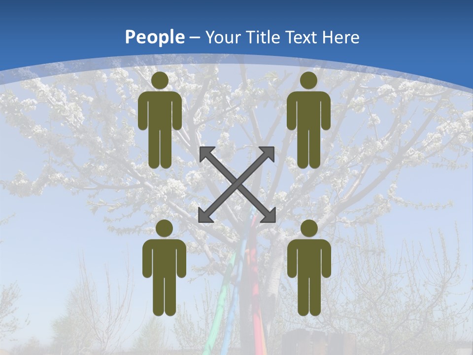 A Picture Of A Tree In The Middle Of A Field PowerPoint Template