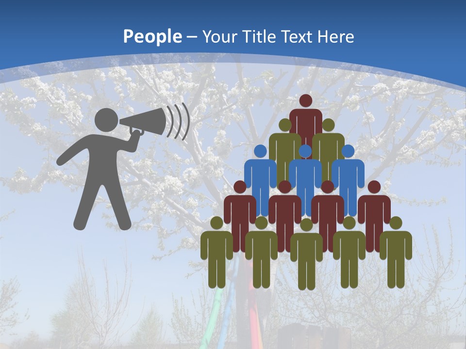 A Picture Of A Tree In The Middle Of A Field PowerPoint Template