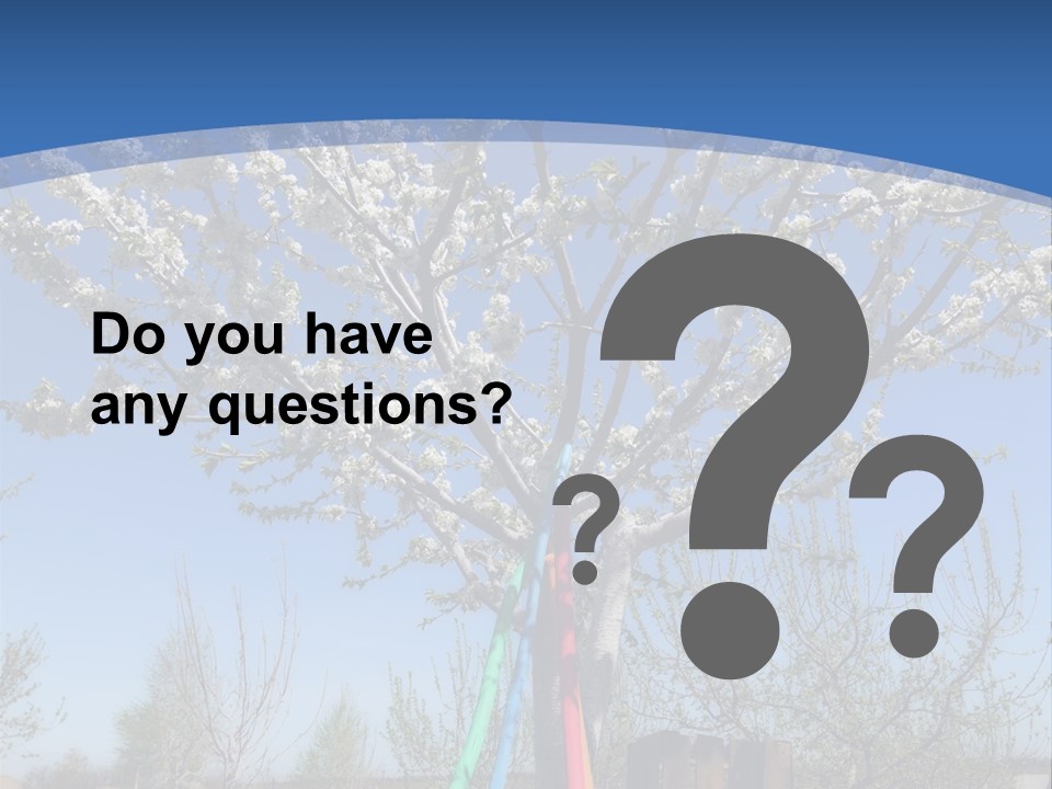 A Picture Of A Tree In The Middle Of A Field PowerPoint Template