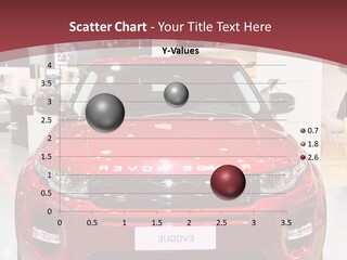A Red Car Is On Display At A Show PowerPoint Template