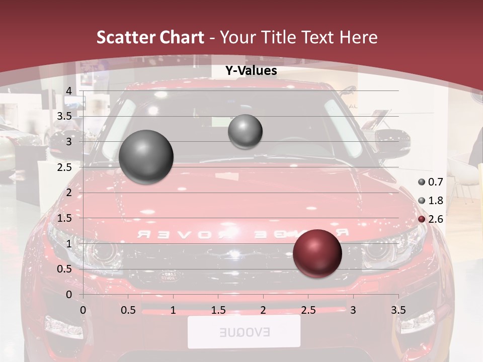 A Red Car Is On Display At A Show PowerPoint Template